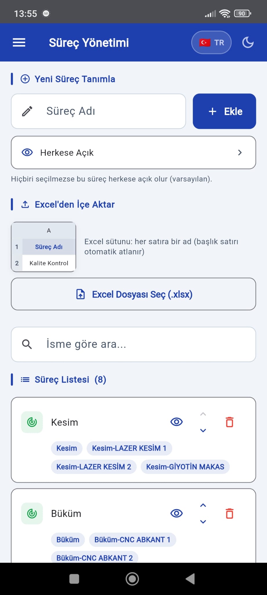 Süreç yönetimi