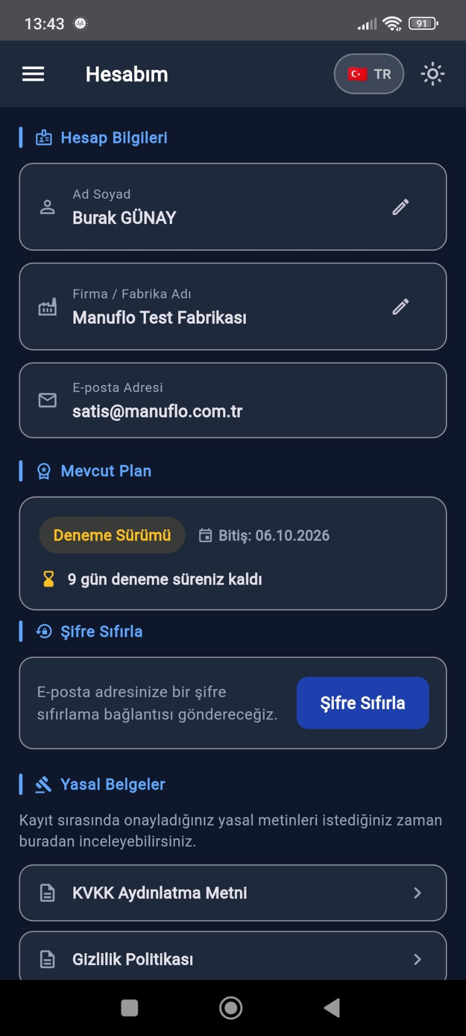 Hesabım