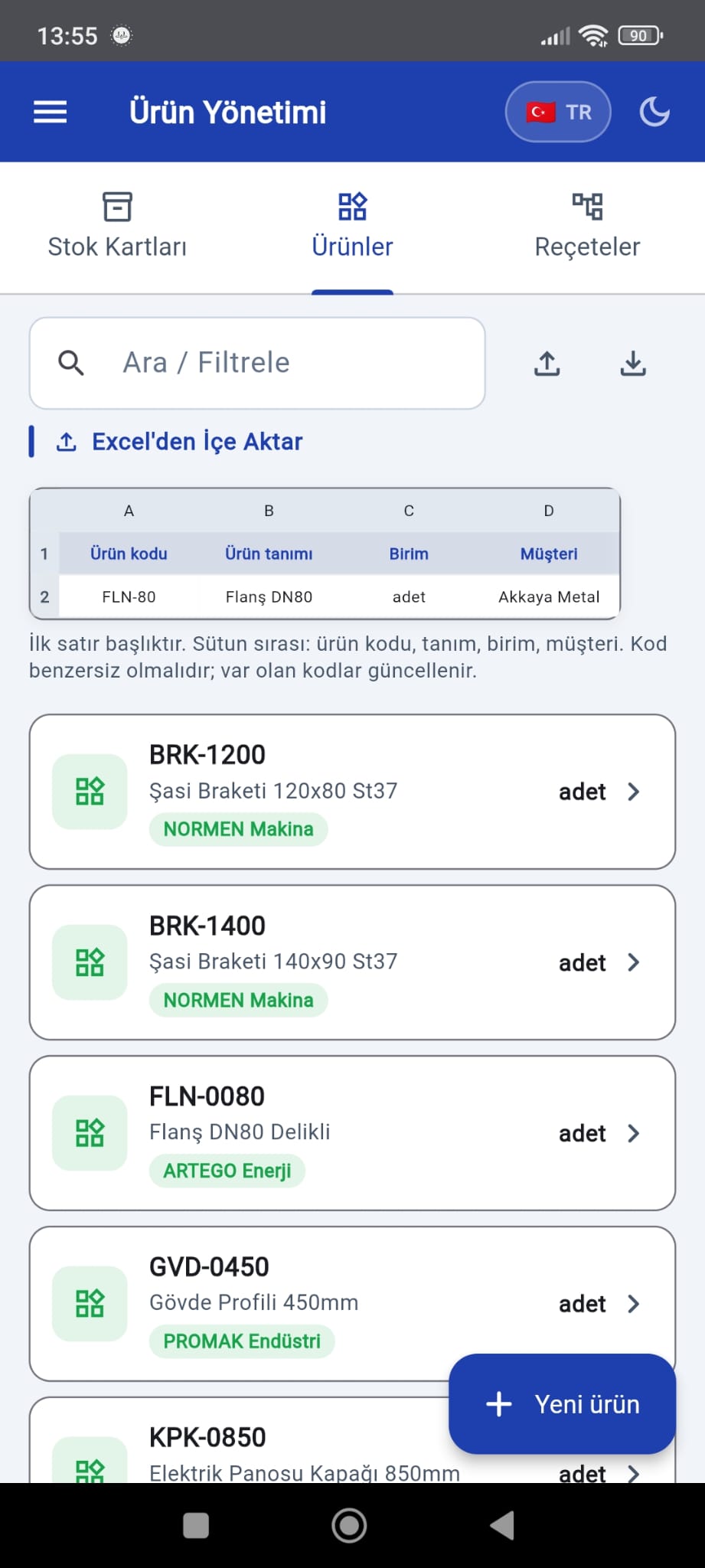 Ürünler
